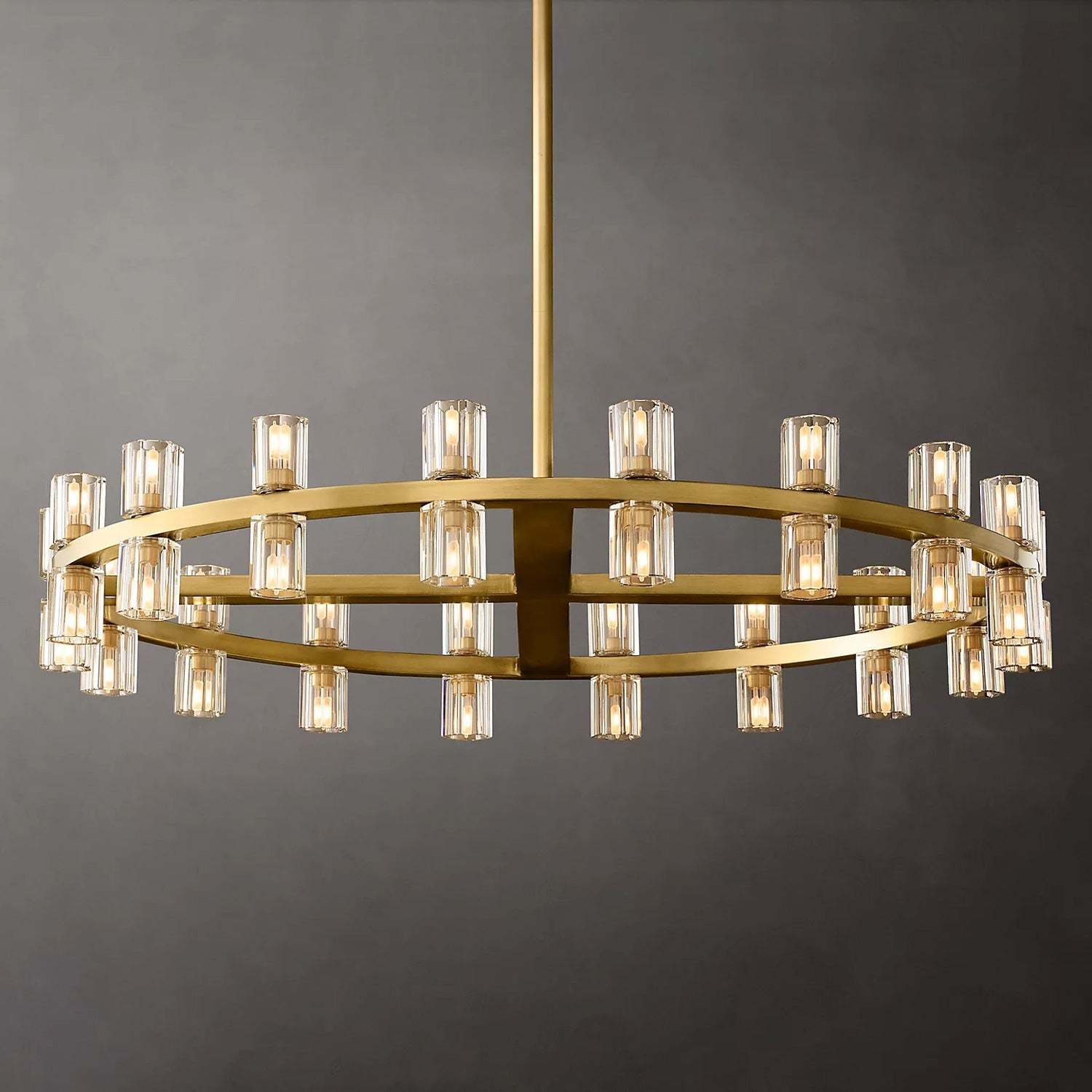 Arcahonk Crystal Round Chandelier 36"