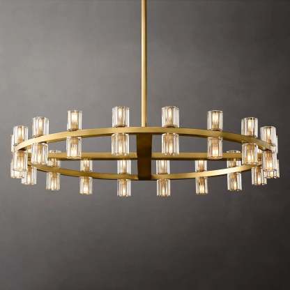 Arcahonk Crystal Round Chandelier 36"