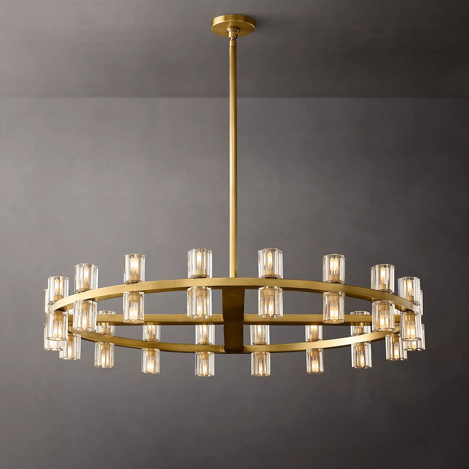 Arcahonk Crystal Round Chandelier 36"