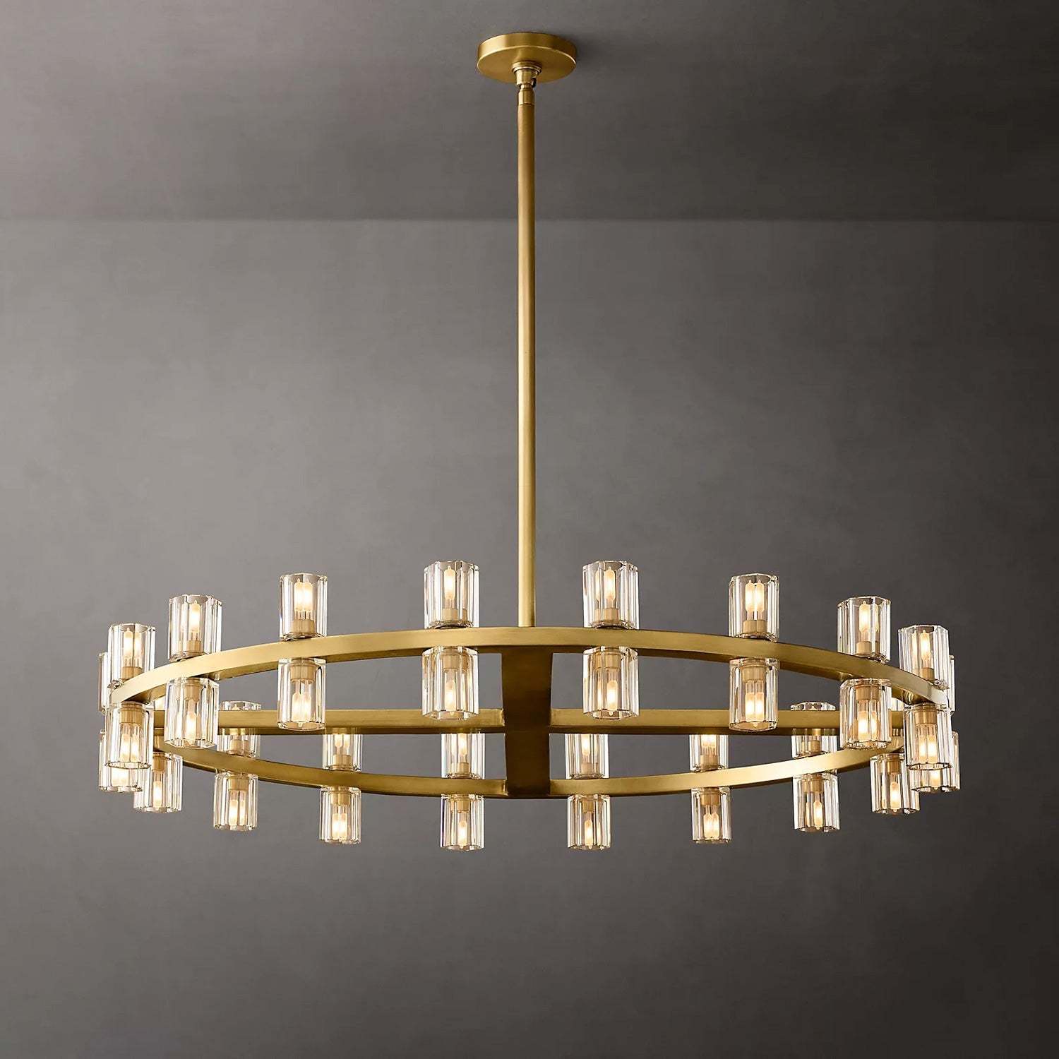 Arcahonk Crystal Round Chandelier 36"