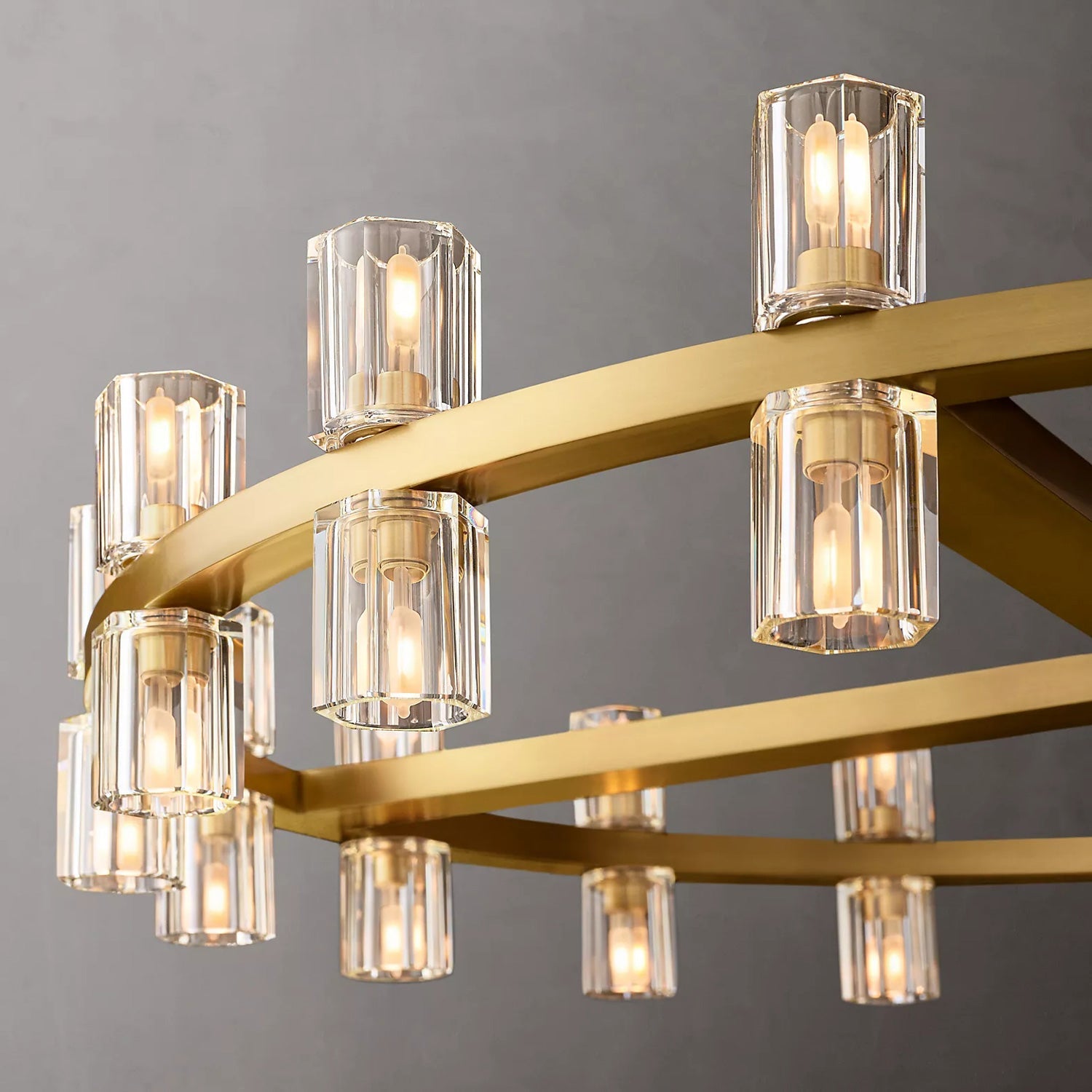 Arcahonk Crystal Round Chandelier 36"