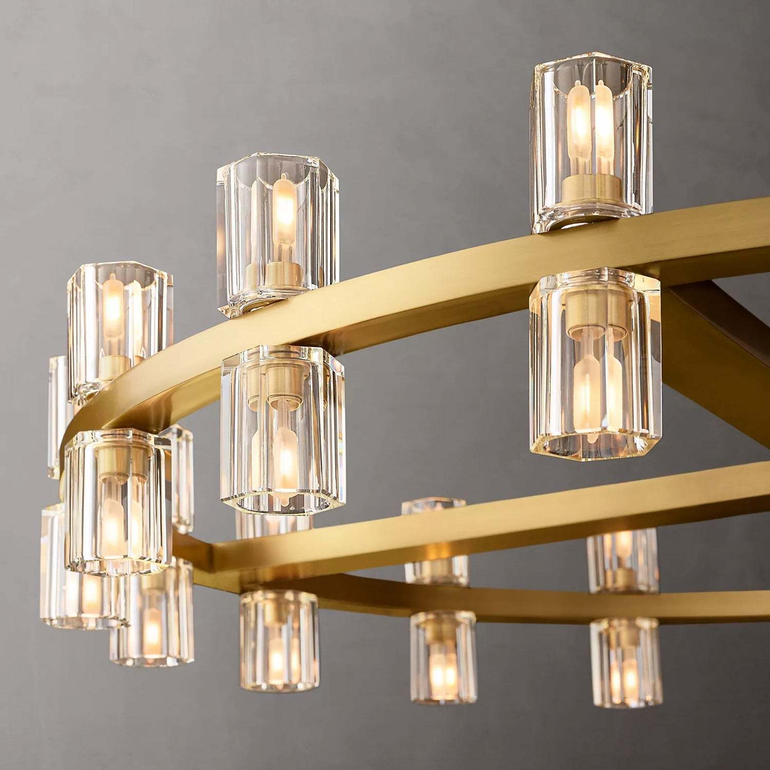 Arcahonk Crystal Round Chandelier 36"
