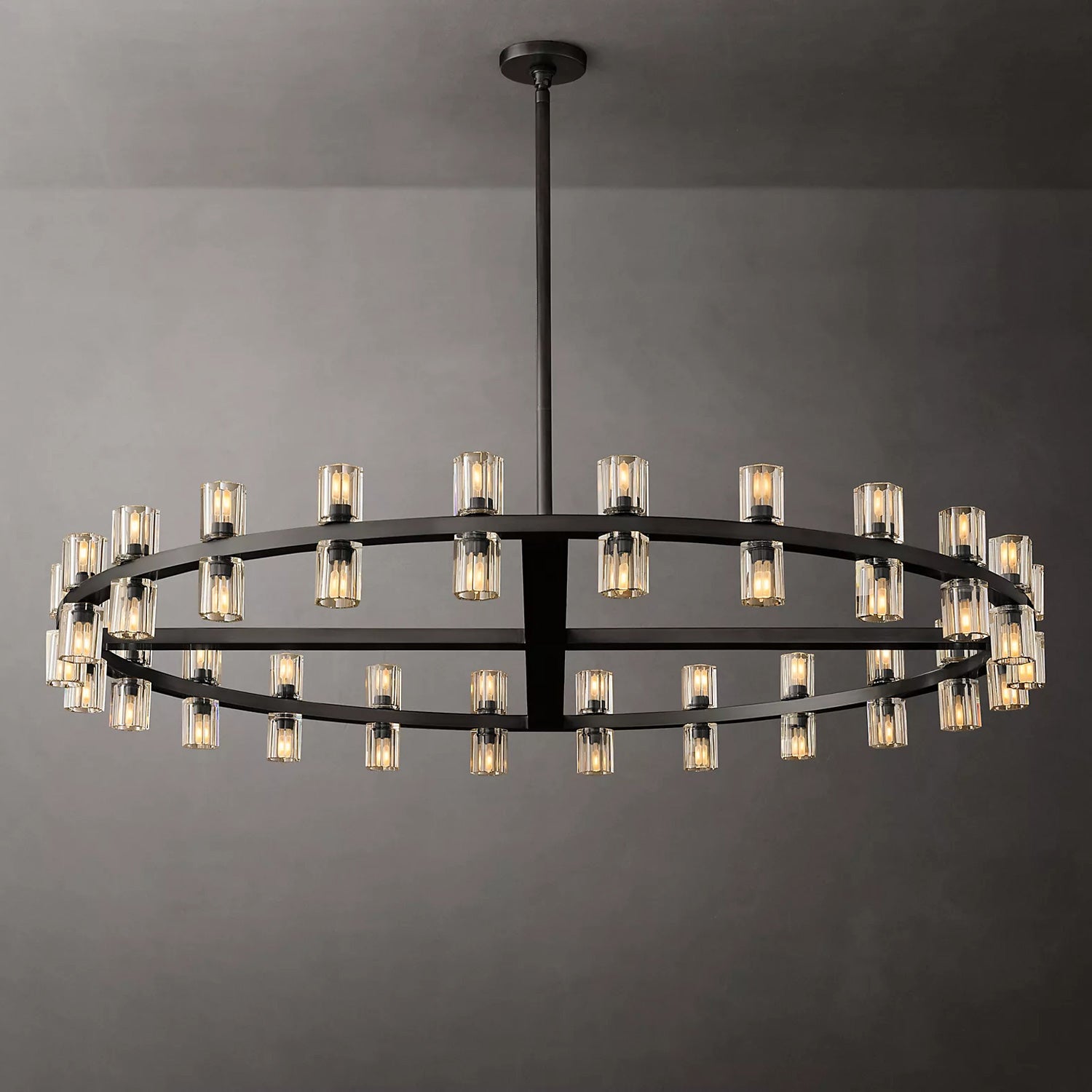 Arcahonk Crystal Round Chandelier 48"