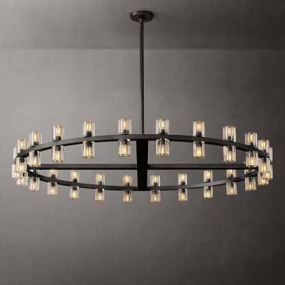 Arcahonk Crystal Round Chandelier 48"