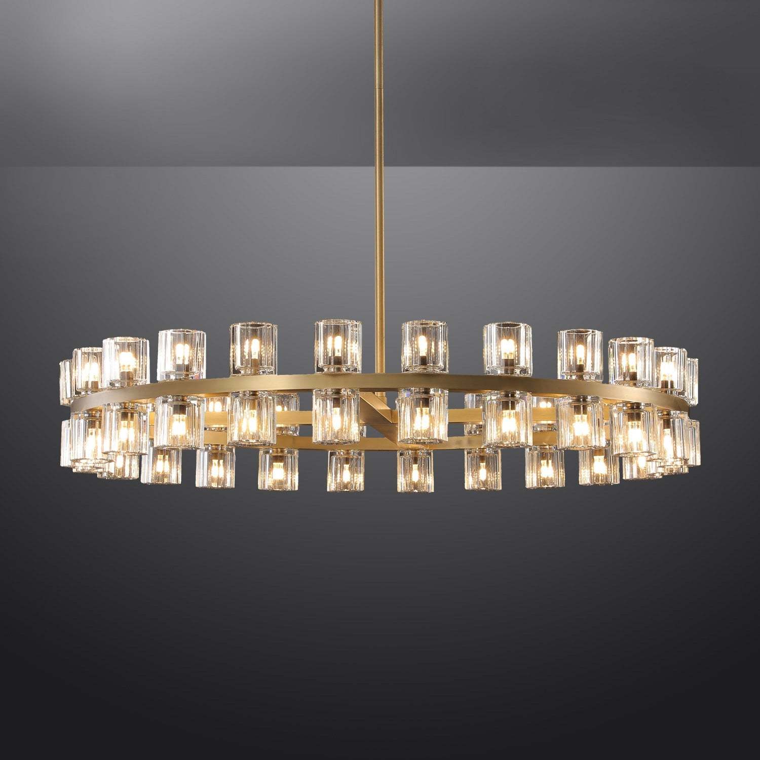 Arcahonk Crystal Round Chandelier 48"
