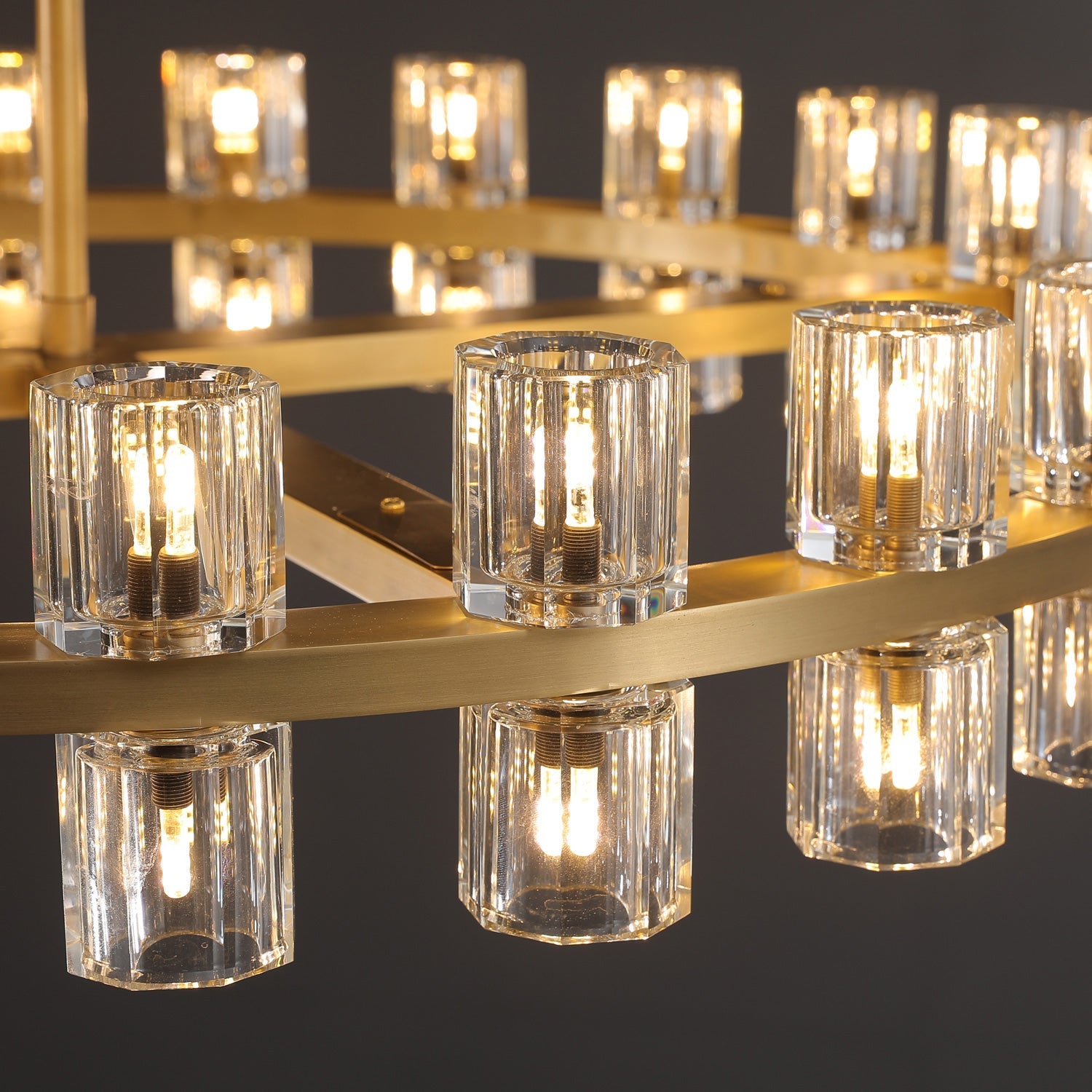 Arcahonk Crystal Round Chandelier 48"