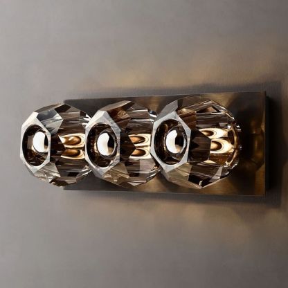 Bille Crystal Ball Linear Short Wall Sconce