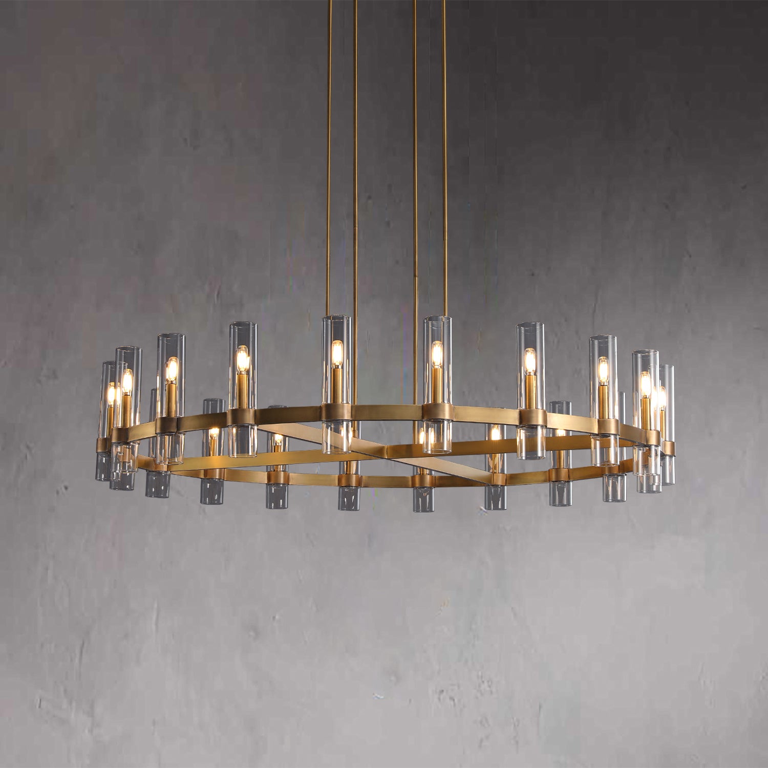 Ravalle Glass Round Chandelier 60"