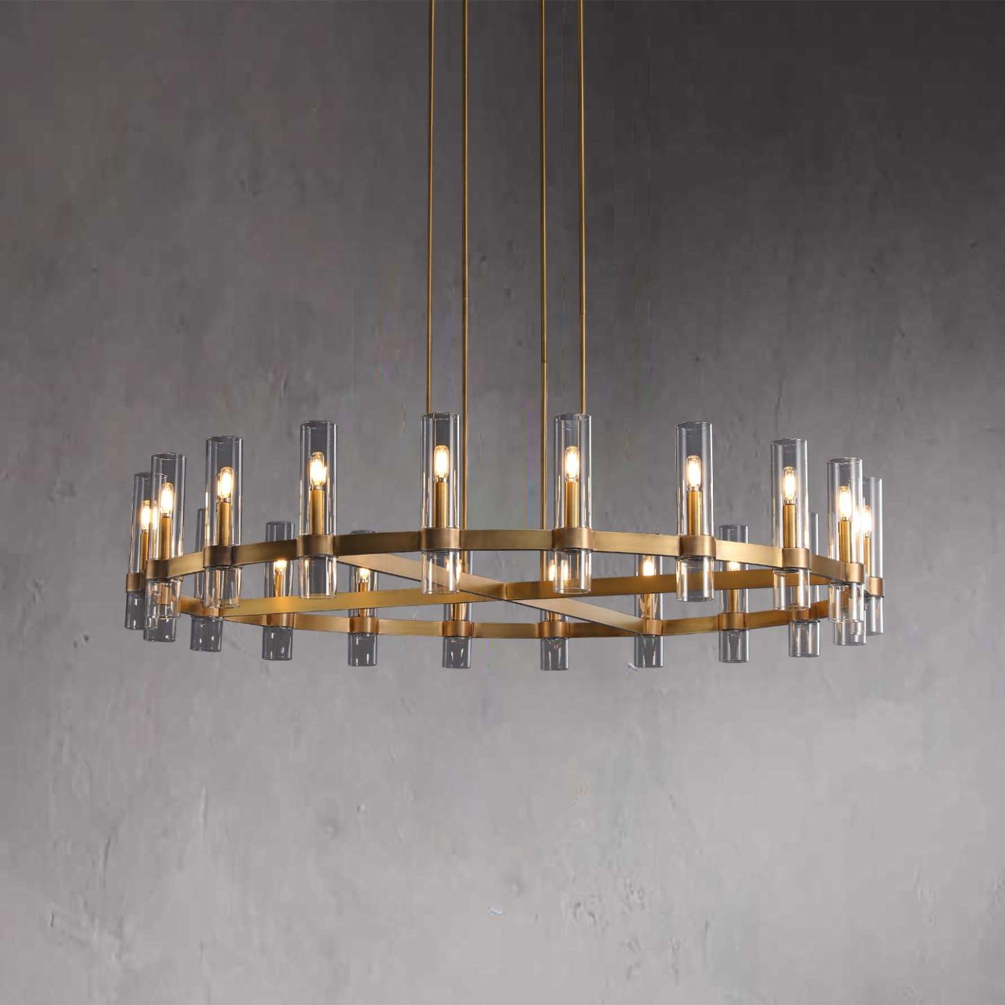 Ravalle Glass Round Chandelier 60"