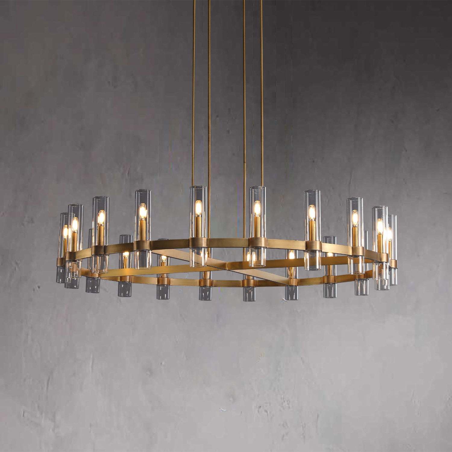 Ravalle Glass Round Chandelier 60"