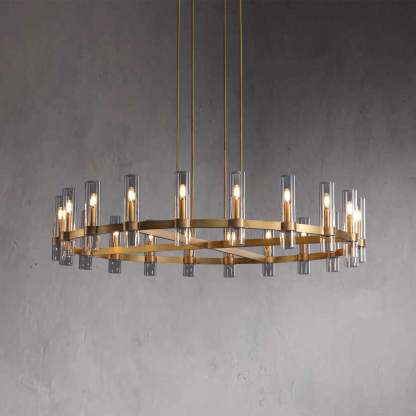 Ravalle Glass Round Chandelier 60"