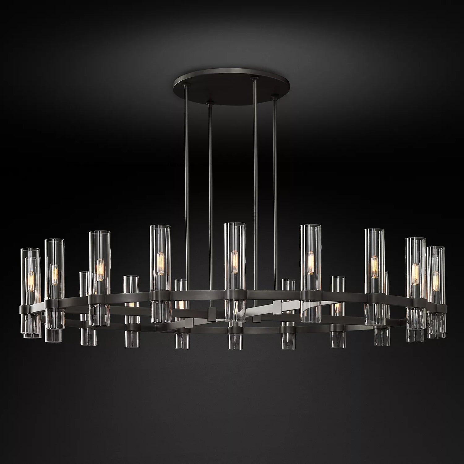 Ravalle Glass Round Chandelier 60"
