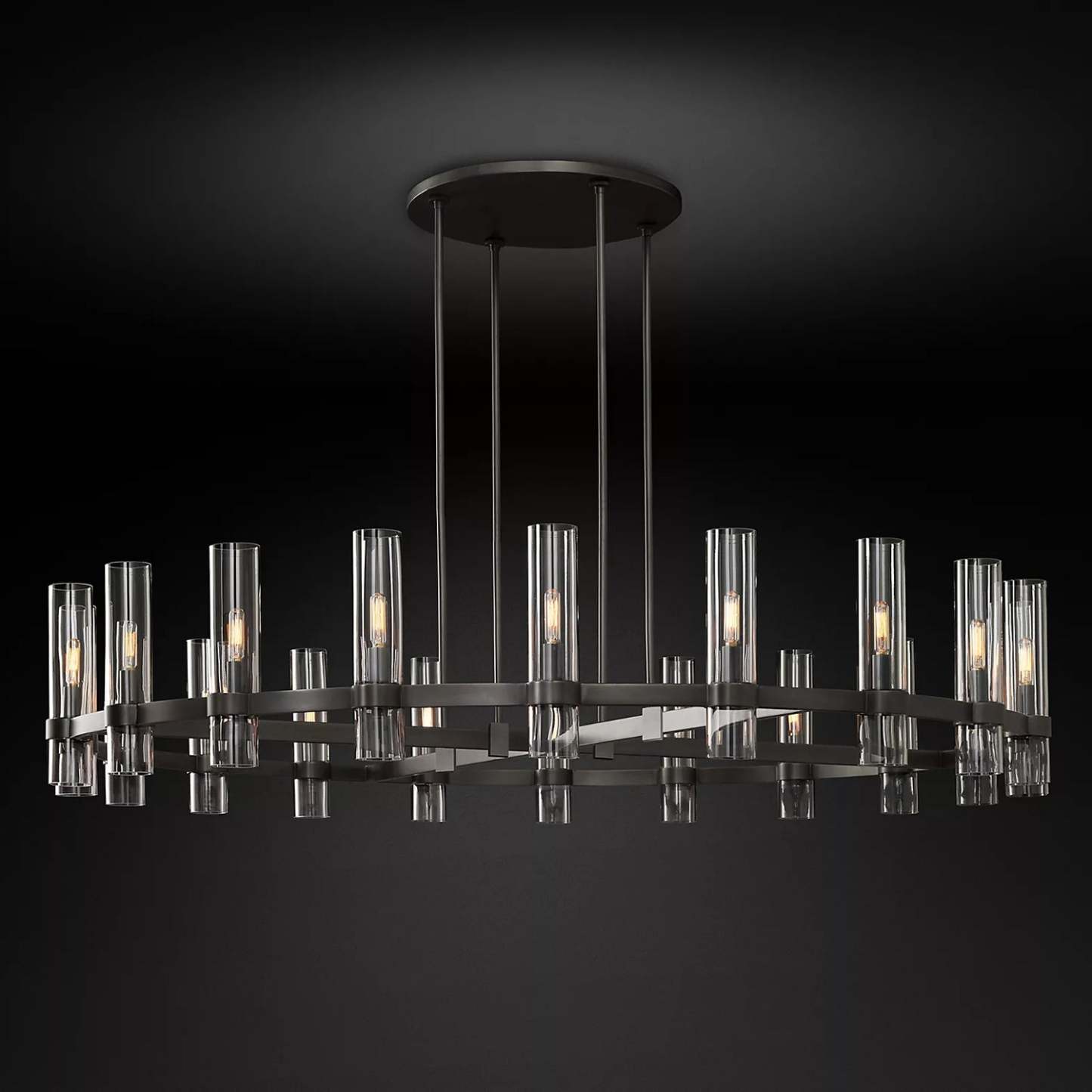 Ravalle Glass Round Chandelier 60"