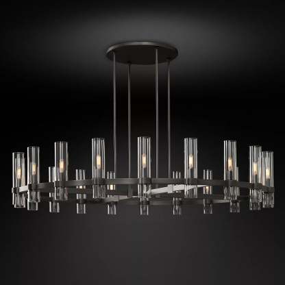 Ravalle Glass Round Chandelier 60"