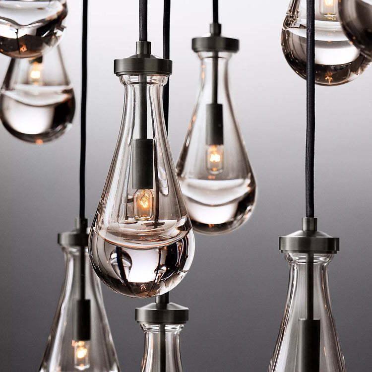 Rain Glass Linear Chandelier 54"
