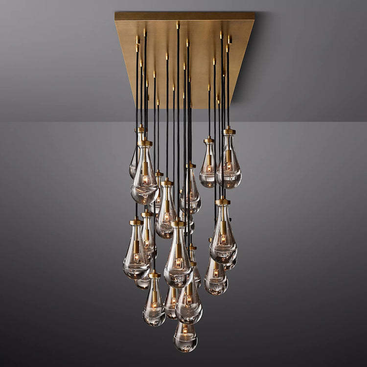 Rain Glass Linear Chandelier 72" W