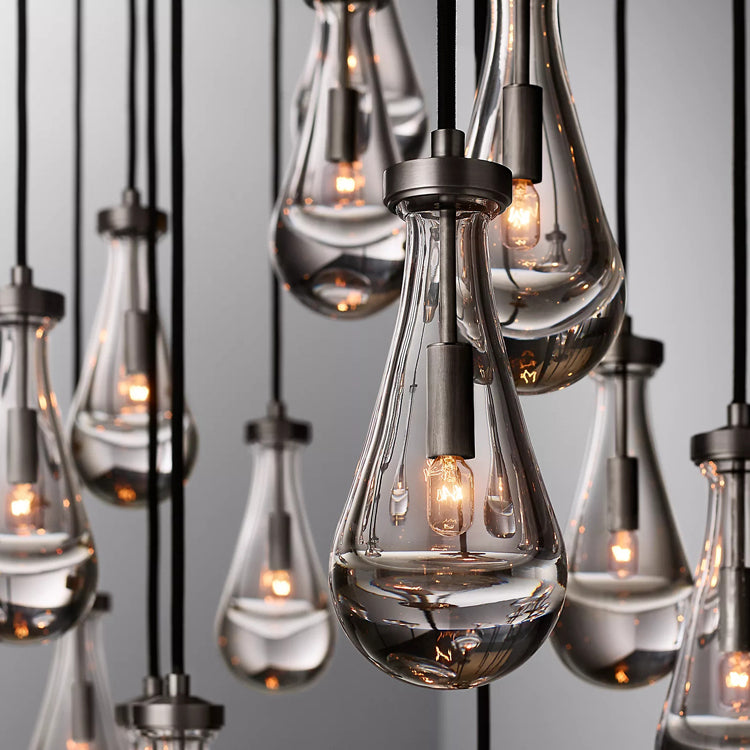 Rain Glass Linear Chandelier 72" W