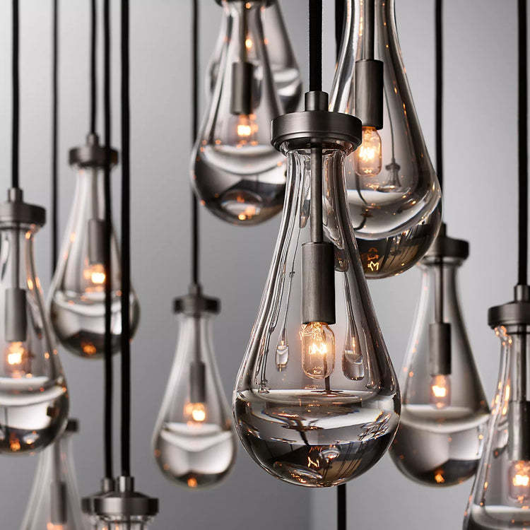 Rain Glass Linear Chandelier 72" W