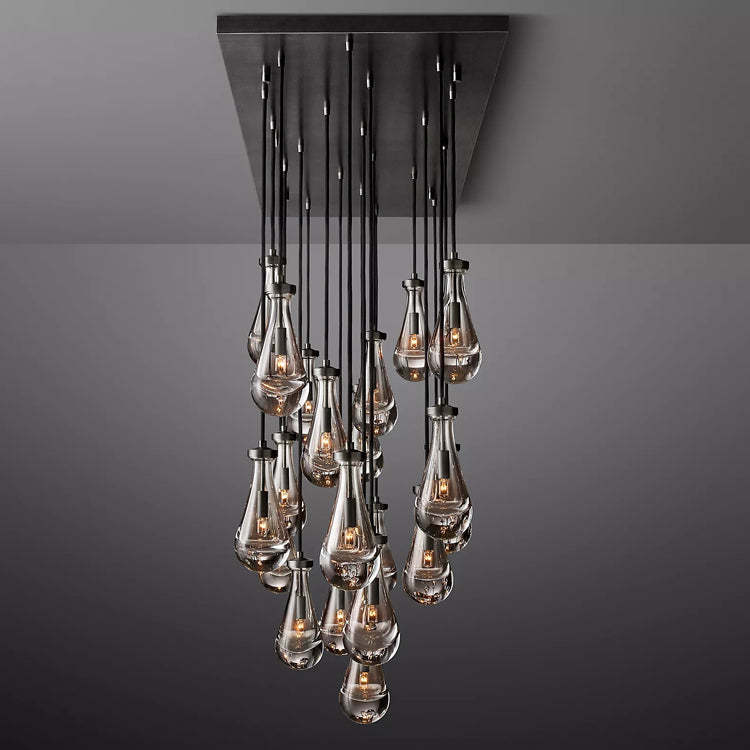 Rain Glass Linear Chandelier 72" W