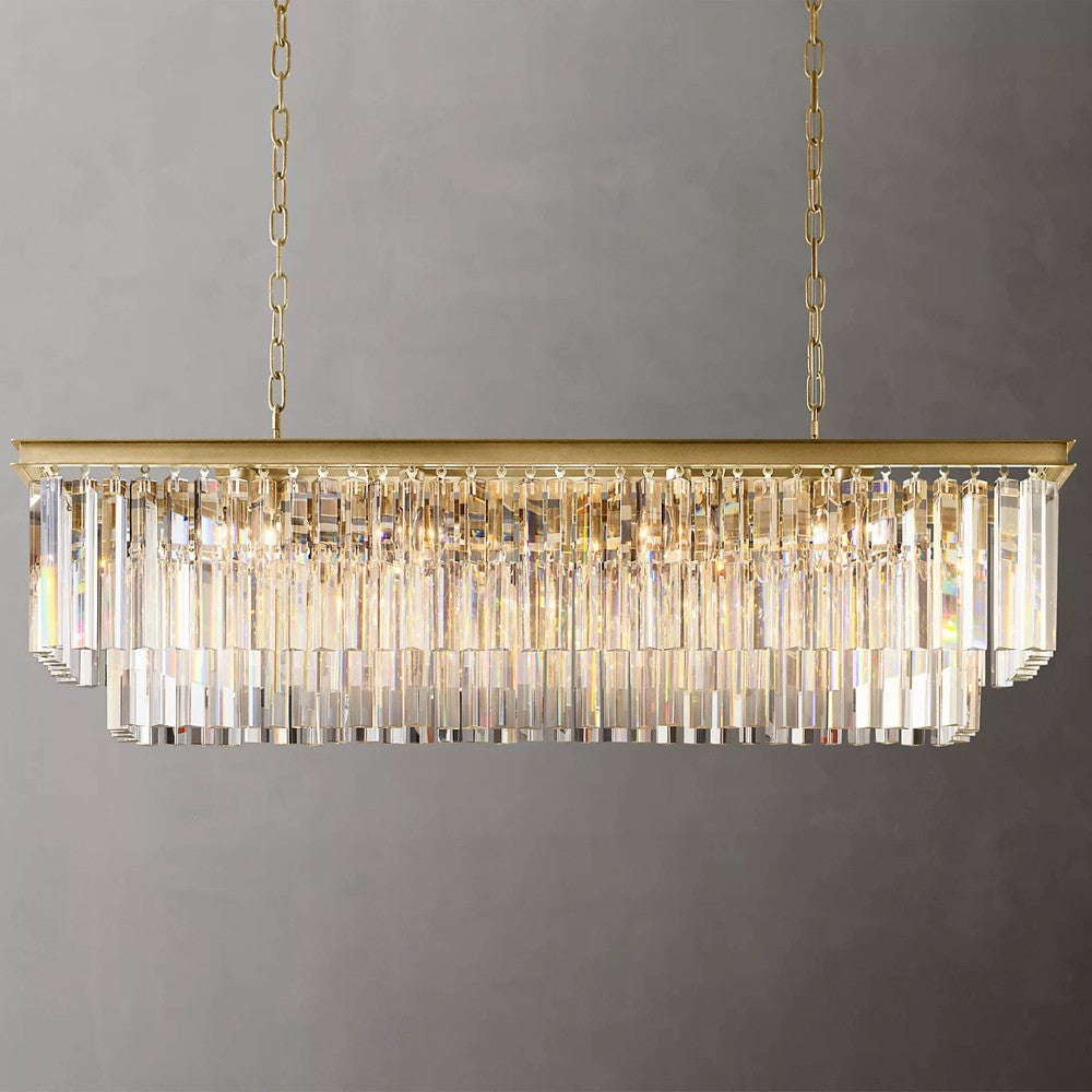 Odeon Crystal  2-Layer Rectangle Chandelier