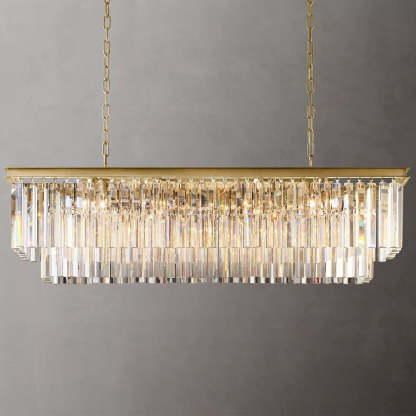 Odeon Crystal  2-Layer Rectangle Chandelier