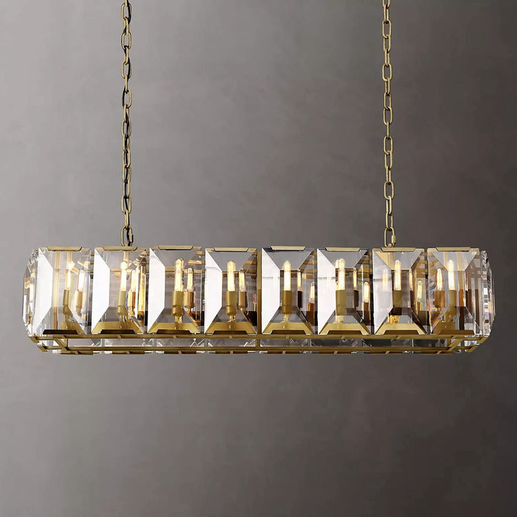 Hawson Multicurve Crystal Rectangular ChandelierLinear