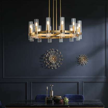 Ravalle Glass Round Chandelier 36"