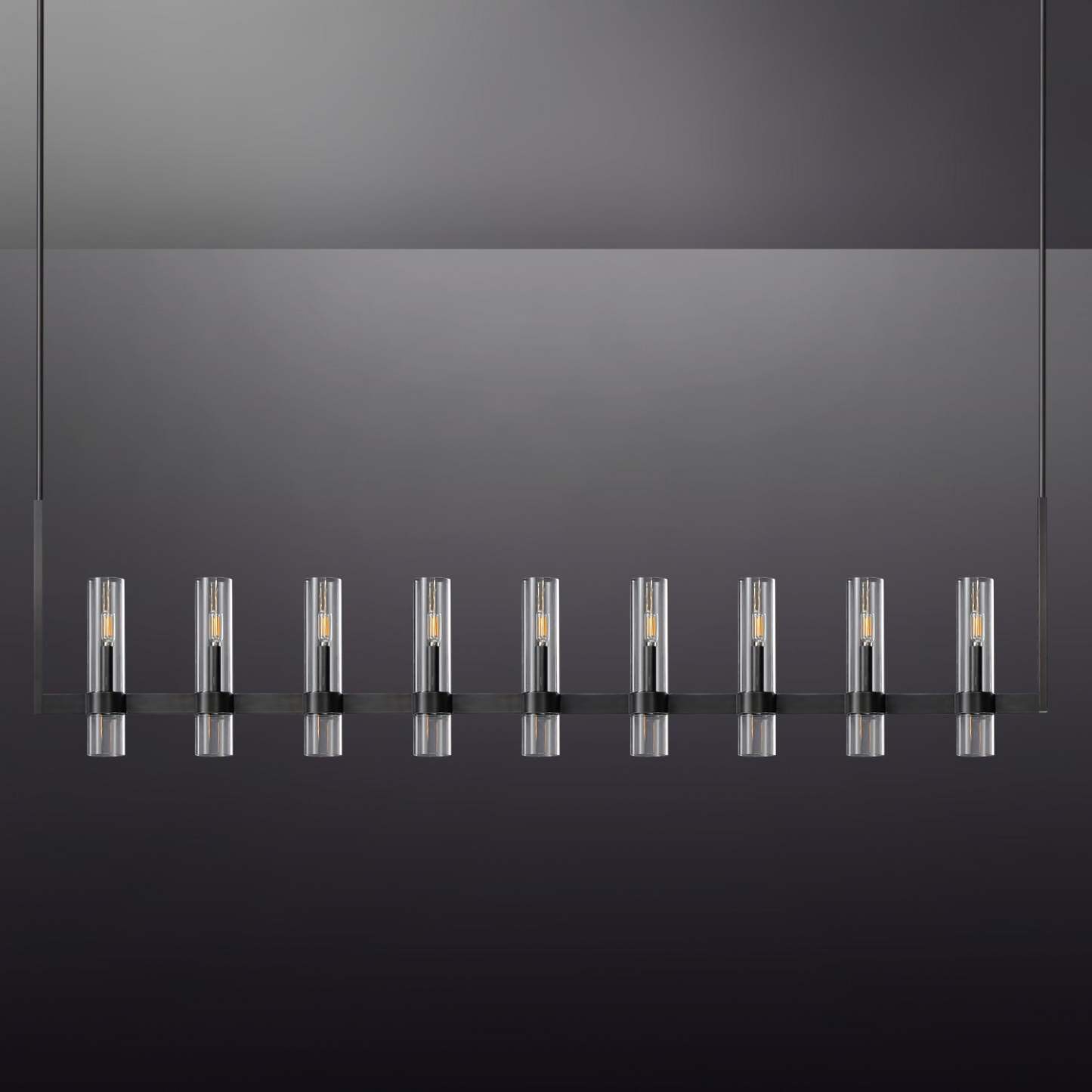 Ravalle Glass Linear Chandelier 72" L