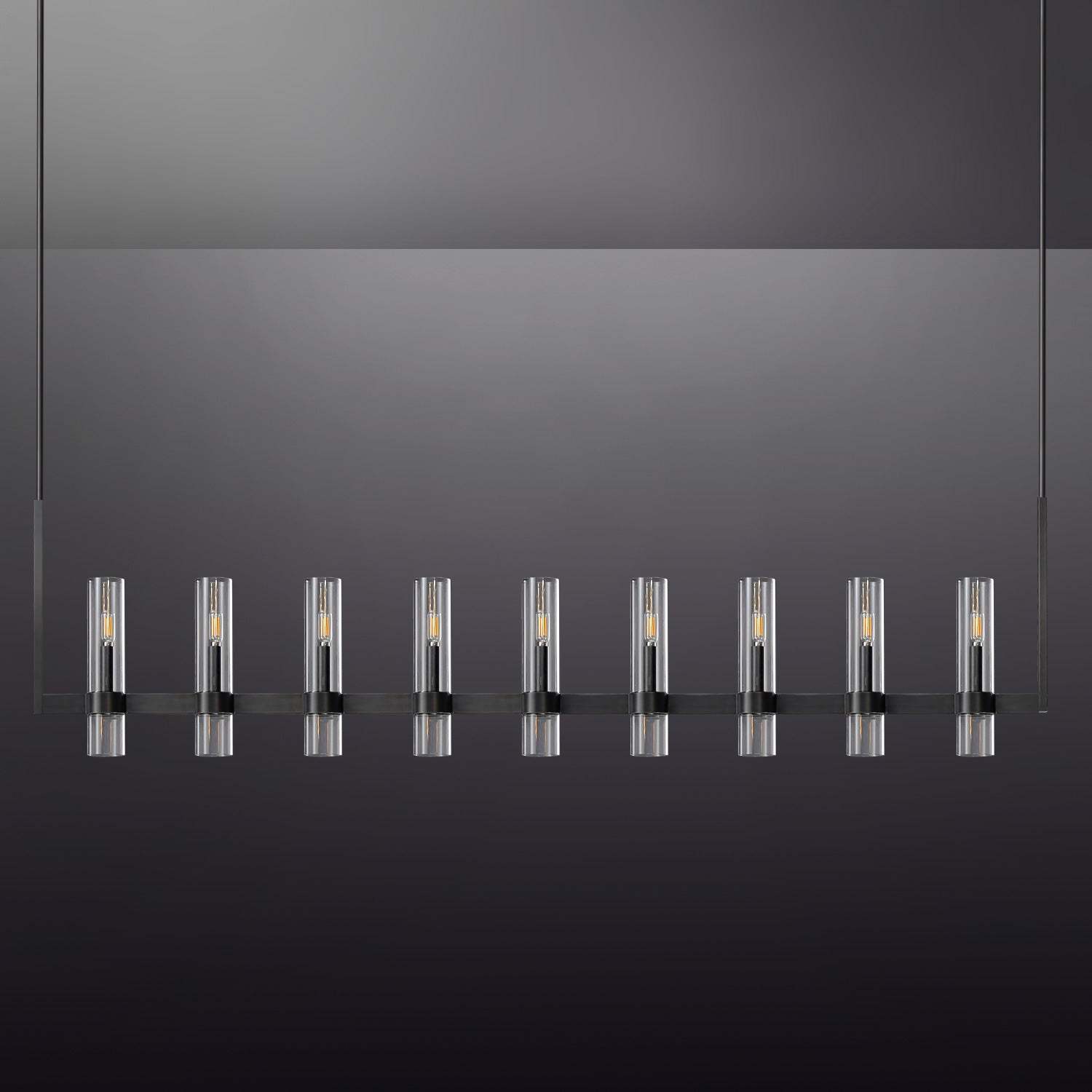 Ravalle Glass Linear Chandelier 72" L