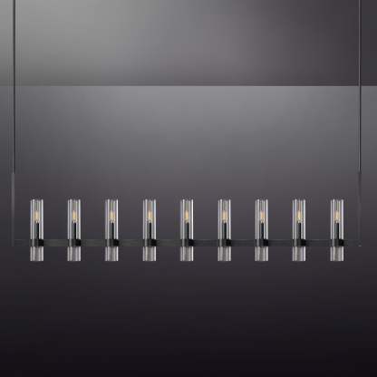 Ravalle Glass Linear Chandelier 72" L