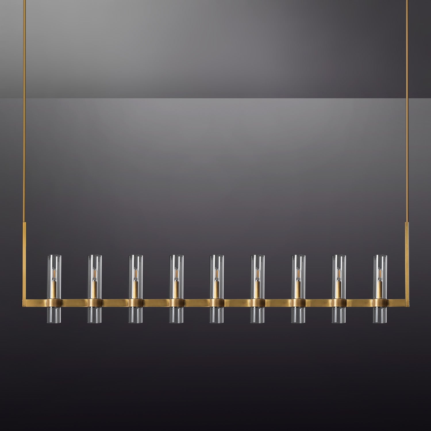 Ravalle Glass Linear Chandelier 72" L