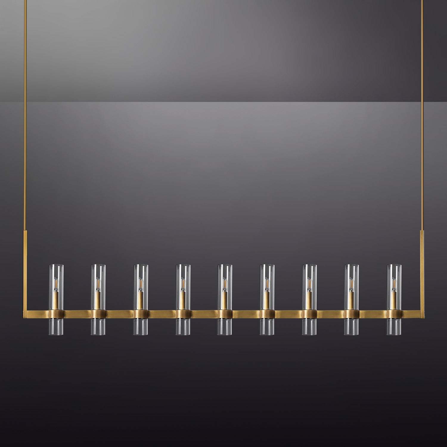 Ravalle Glass Linear Chandelier 72" L