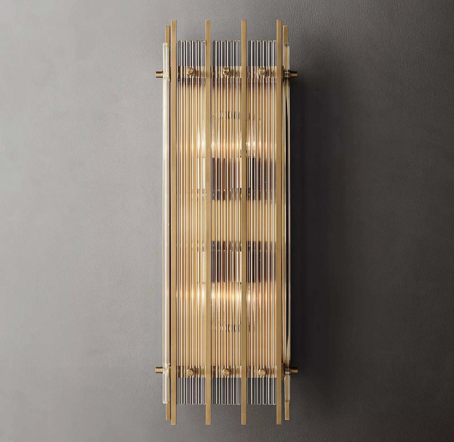 Marcus Handmade Glass Grand Rectangular Wall Sconce