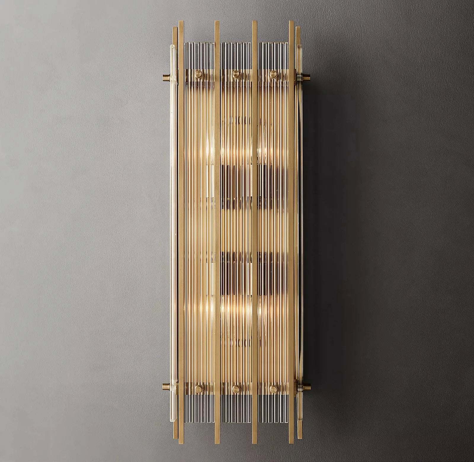 Marcus Handmade Glass Grand Rectangular Wall Sconce