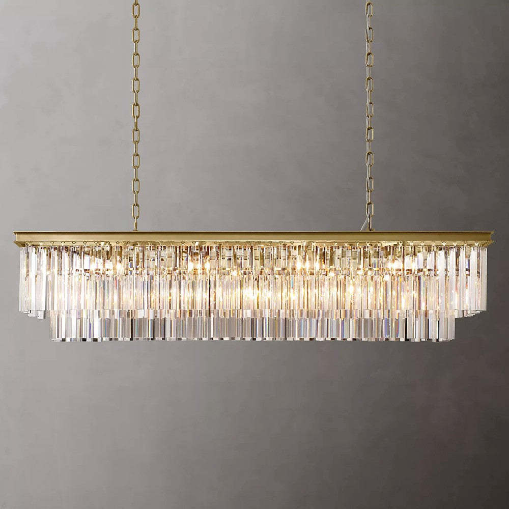 Odeon Crystal  2-Layer Rectangle Chandelier