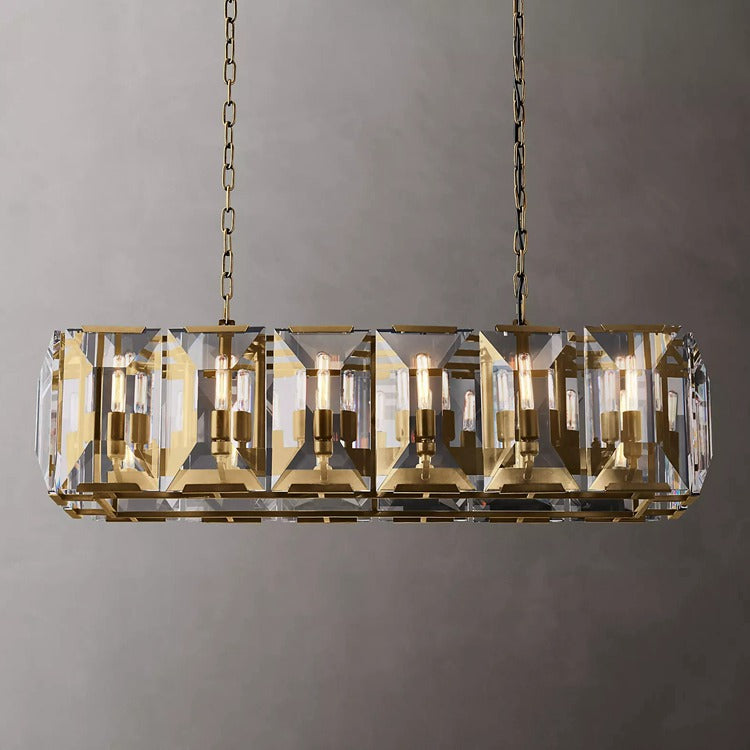 Hawson Multicurve Crystal Rectangular ChandelierLinear