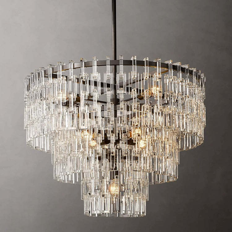 Lock Marignan Tier K9 Crystal Round Chandelier