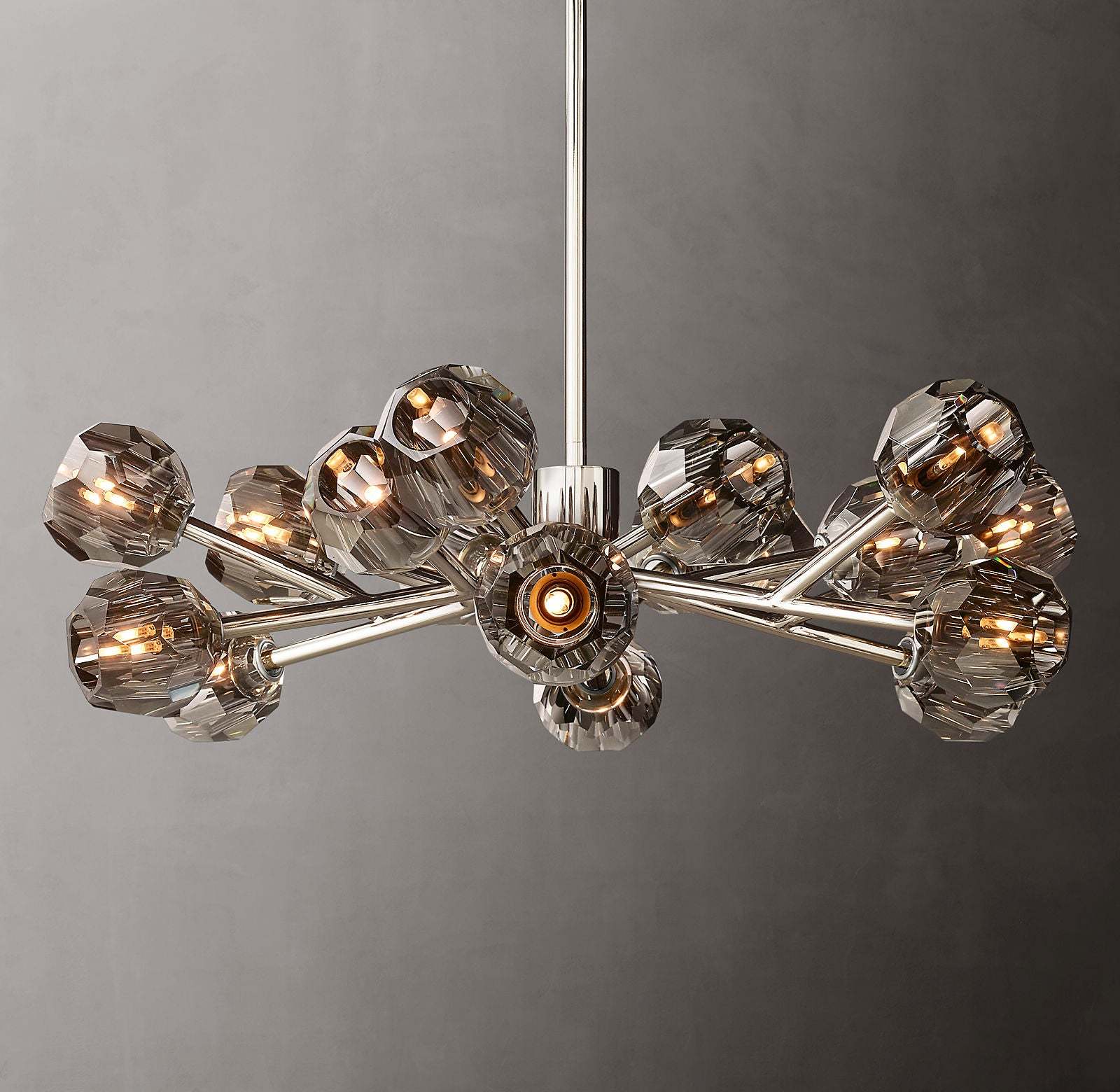 Bille Crystal Ball Round Chandelier 36"