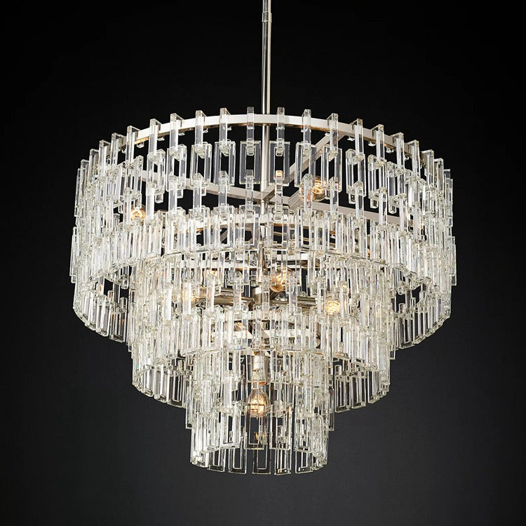 Lock Marignan Tier K9 Crystal Round Chandelier
