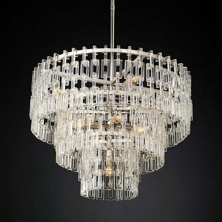Lock Marignan Tier K9 Crystal Round Chandelier