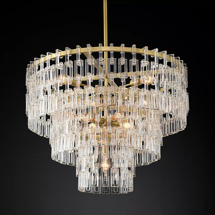 Lock Marignan Tier K9 Crystal Round Chandelier