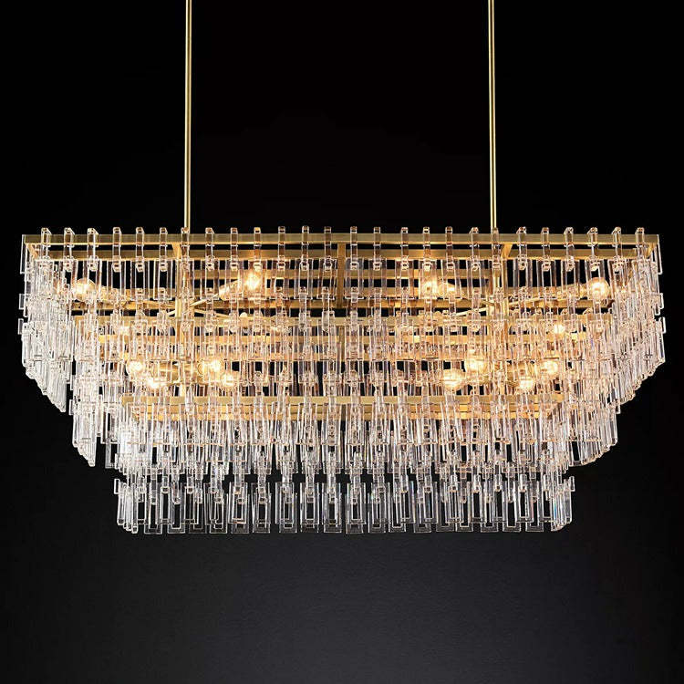 Lock Marignan Tier K9 Crystal  Rectangle Chandelier