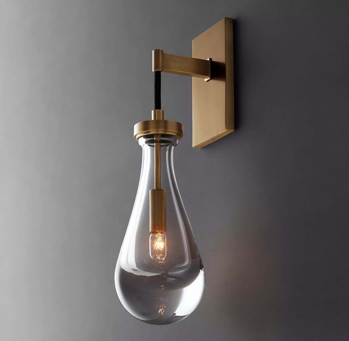 Raindrop Glass Wall Sconce Cord