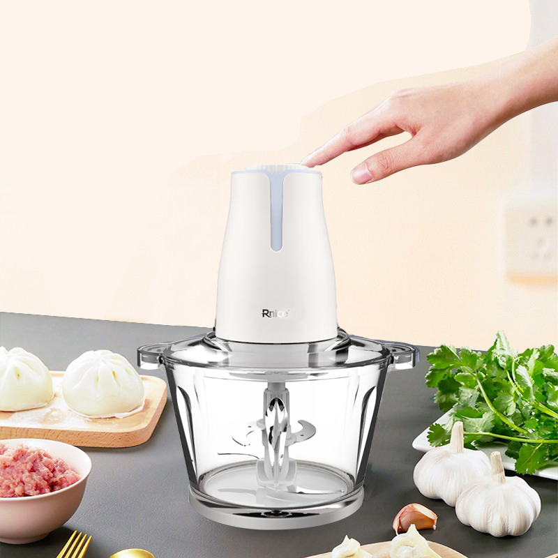 Electric Meat Processor, 2L Stainless Steel Food Processor, 8-Cup Food  Chopper with 4 Sharp Blades and Steel Bowl Meat Grinder for Meat, Onion