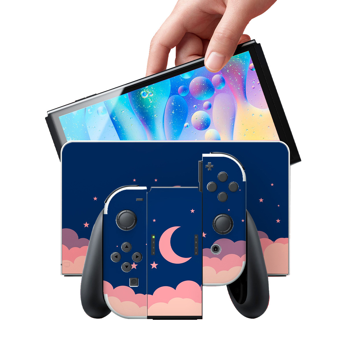 Pink Moon Premium 3M Skins Set for Nintendo Switch