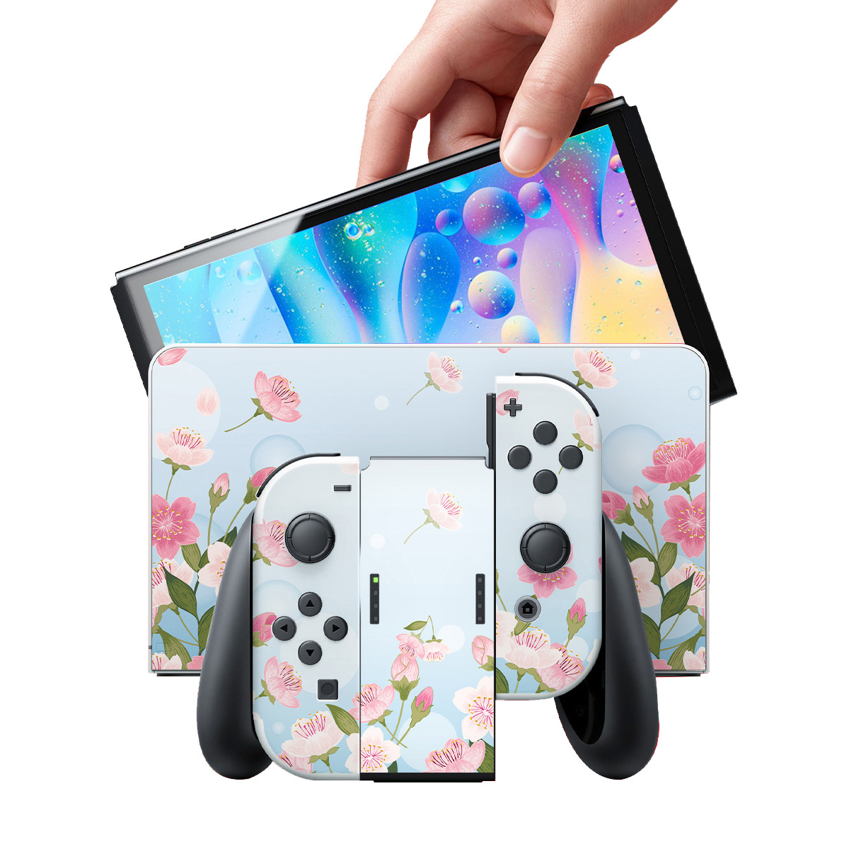 Lotus Flowers Premium 3M Skins Set for Nintendo Switch
