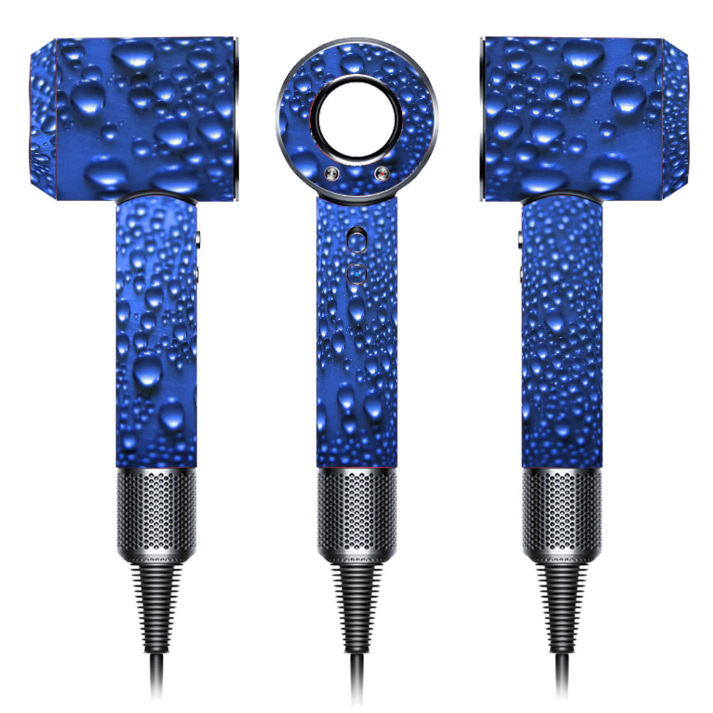 Blue Water Drops Premium Skin for Dyson Supersonic Hair Dryer (0342)