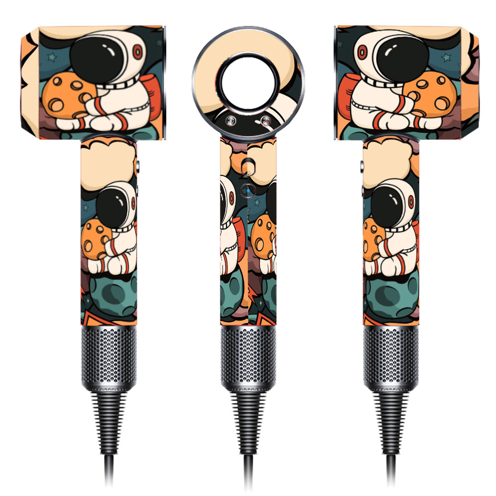 Spaceman Eating Cookies Premium Skin for Dyson Supersonic Hair Dryer (0457)