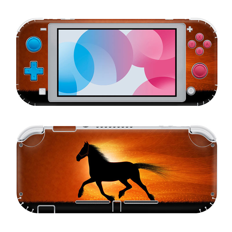 Wild Horse Running at Dusk Premium Skin Set for Nintendo Switch Lite (0296)