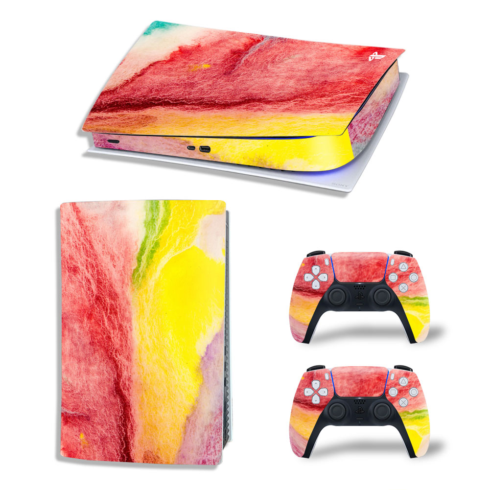 Colorful Ocean Waves Premium Skin Set for PS5 Digital Edition (3025)